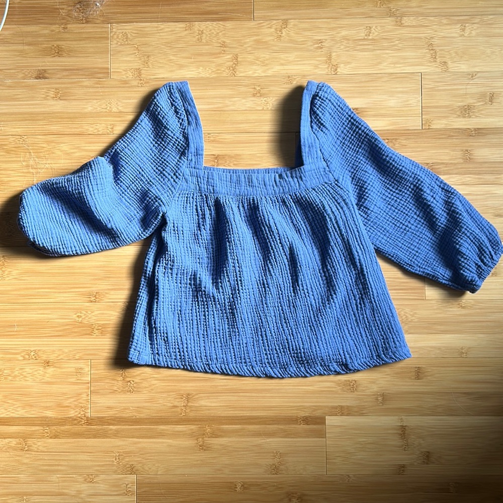 Marine Layer square neck gauze shirt